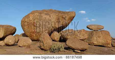 Beautiful Balancing Granite Boulder