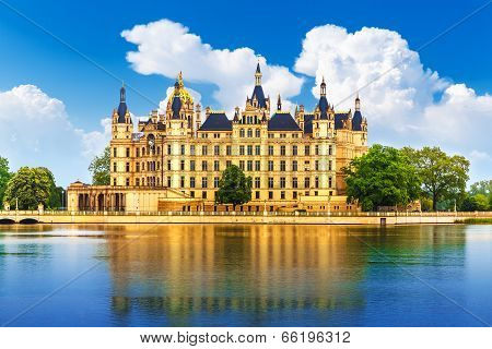 Ancient castle in Schwerin, Germany