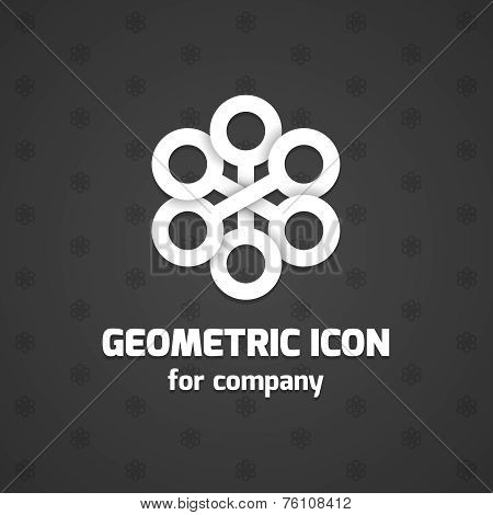 Abstract icon element for business name. Vector