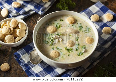 Homemade Oyster Stew With Parsley