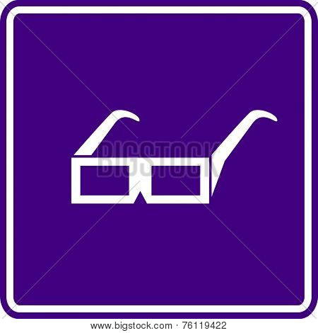 3d glasses sign