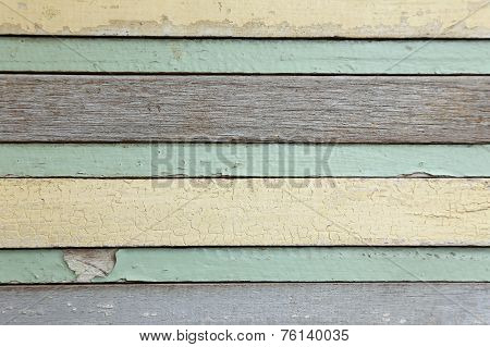 A Planks With Peeling Old Paint