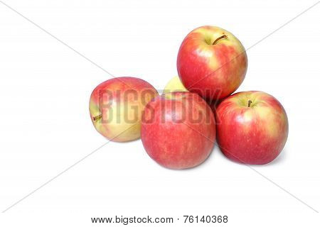 Apples Closeup Isolated On White Background