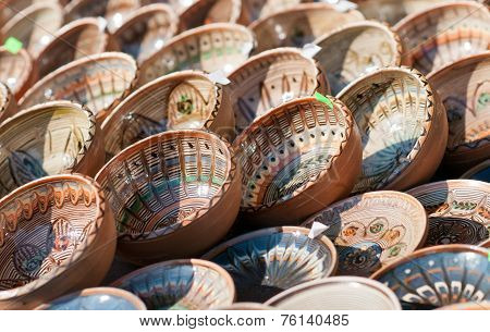 Romanian traditional ceramic plates