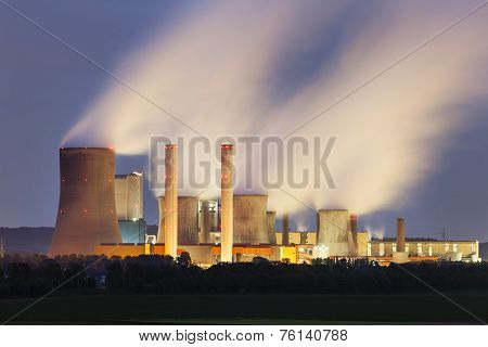 Power Station At Night