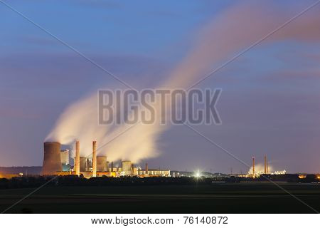Power Station At Night