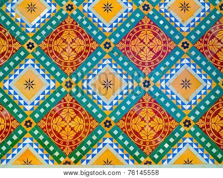 Colorful Floor Decoration In Junagarh Fort