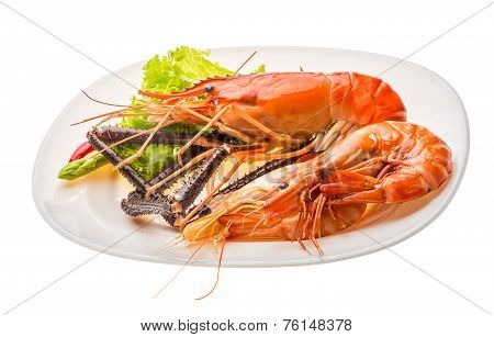 Giant Freshwater Prawn And King Prawns