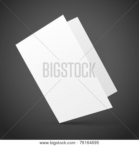 Blank Half-fold Brochure Design