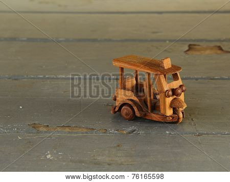 Thai tricycle wood toy