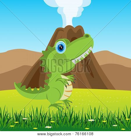 Dinosaur On Glade