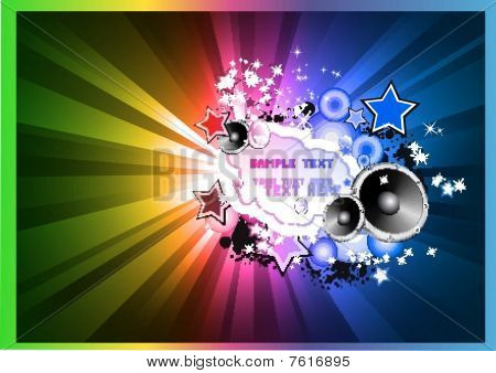 Fondo colorido Discoteque Flyer