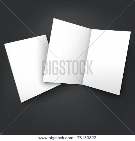 Blank Half-fold Brochure Design
