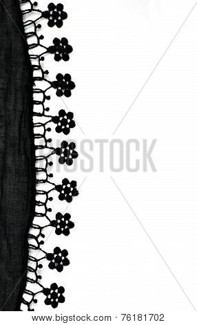 Cheesecloth And Lace Background With Copyspace