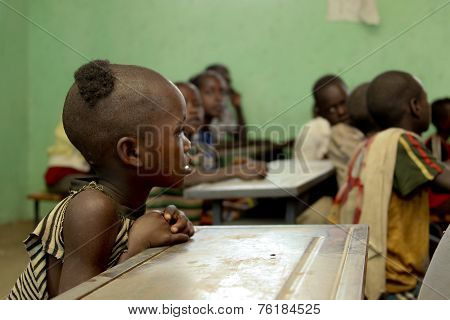 Children Study At Ethiopian School.