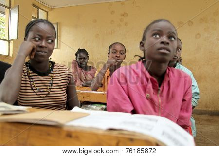 Children Study At Ethiopian School.