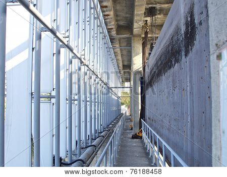 The close view of water channel