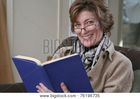 Adult woman reading