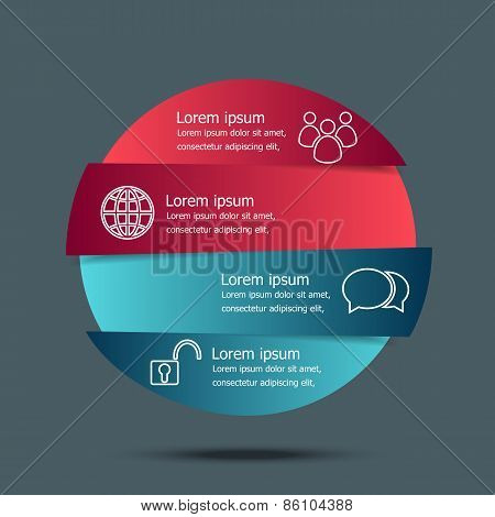 Vector Circle Banners Infographic Template