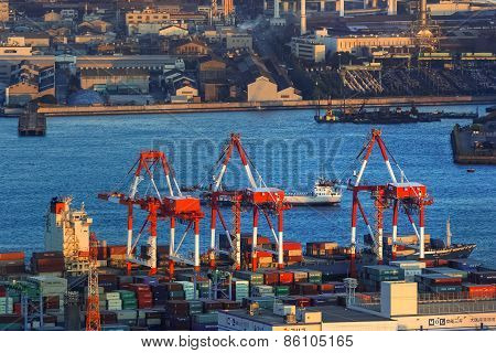 Osaka Bay - an Industrial District in Osaka City, Japan