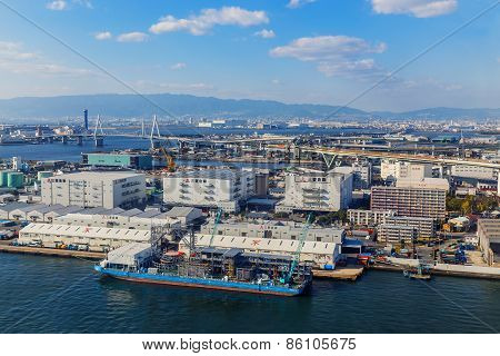 Osaka Bay - an Industrial District in Osaka City, Japan