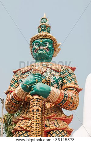 Side view of green giant