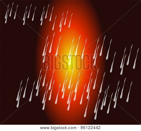 Bright abstract lights dark background