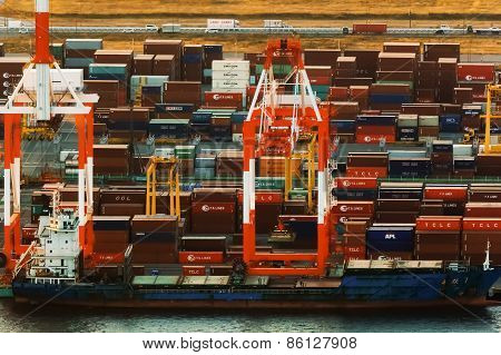 Osaka Bay - an Industrial District in Osaka City, Japan