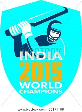 India Cricket 2015 World Champions Shield