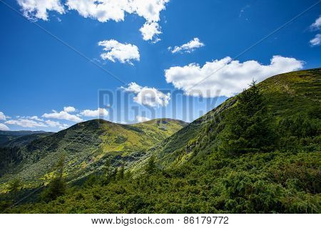Mountain view from the top of Goverli, Carpathians