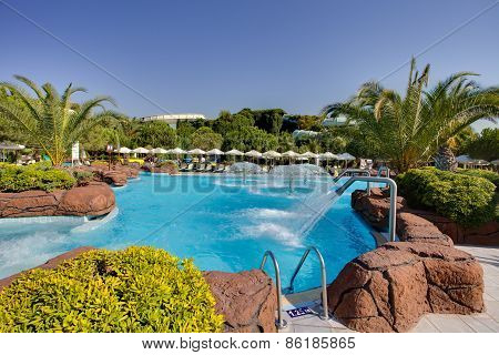 Entertainment complex and pool. Side. Turkey