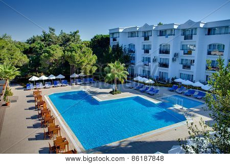 Entertainment complex and pool. Side. Turkey