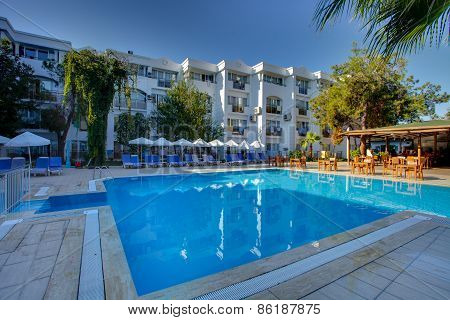 Entertainment complex and pool. Side. Turkey