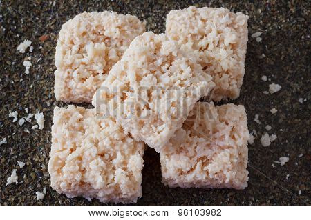 Coconut Candy Cocada On Green Board