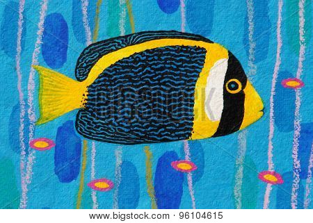 Scribbled Angelfish (chaetodontoplus Duboulayi)