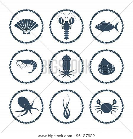 Seafood Icons Set