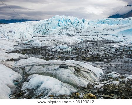 Stormy glacier
