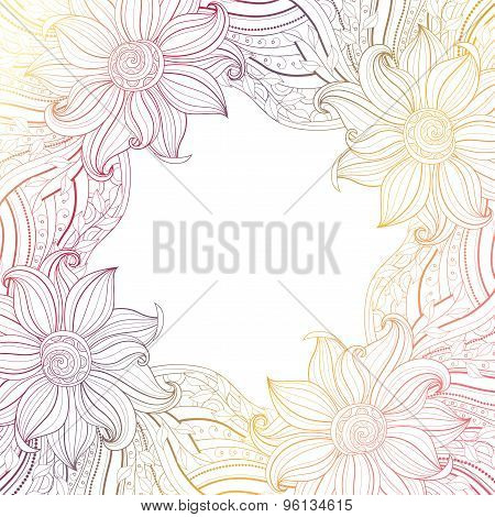 Vector Colored Floral Background
