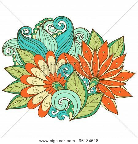 Vector Colored Floral Background