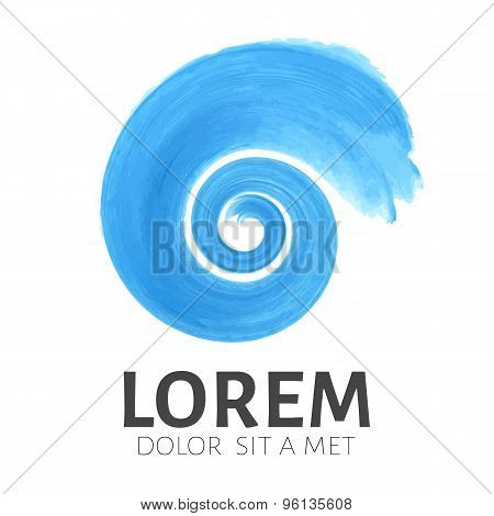 Blue wave  logo template