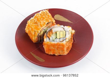 California Roll Maki Sushi With Masago