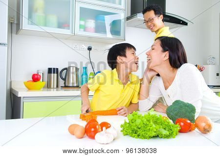 Asian Family Kitchen Lifestyle