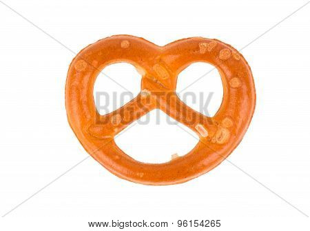 The pretzel (one piece) isolated.