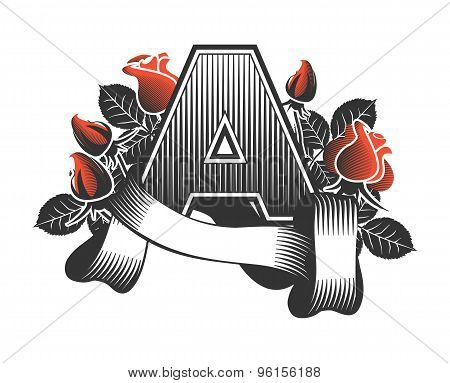 vector vintage letter