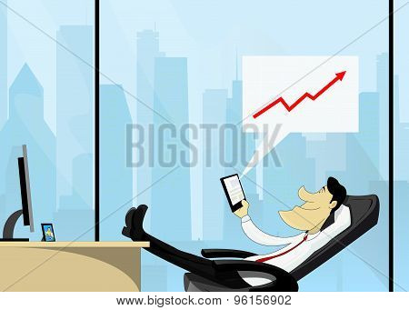 Businessman with tablet computer