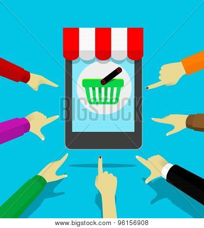 Mobile store concept.