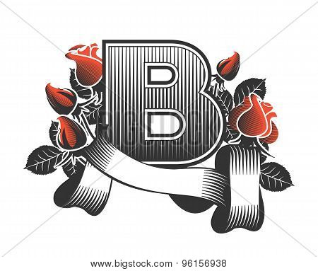 vector vintage letter