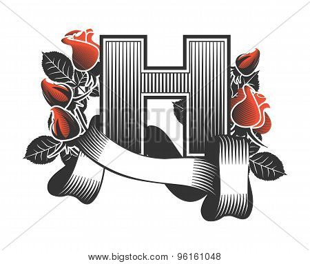 vector vintage letter