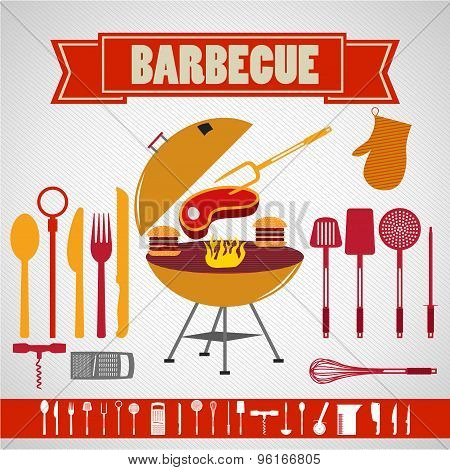 Barbecue set collection - Restaurant - Illustration