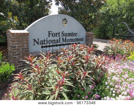 Fort Sumter National Monument sign